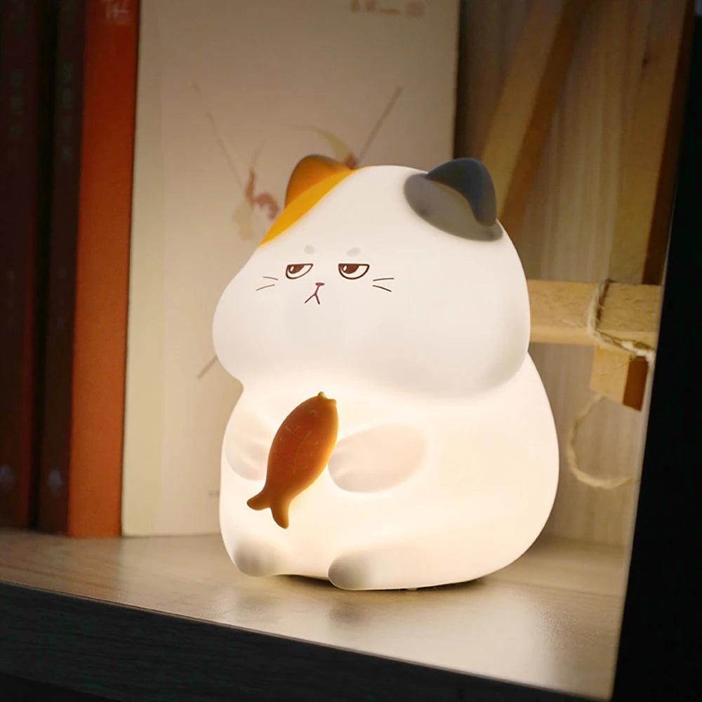 Veilleuse chat avec poisson - Lumidoo